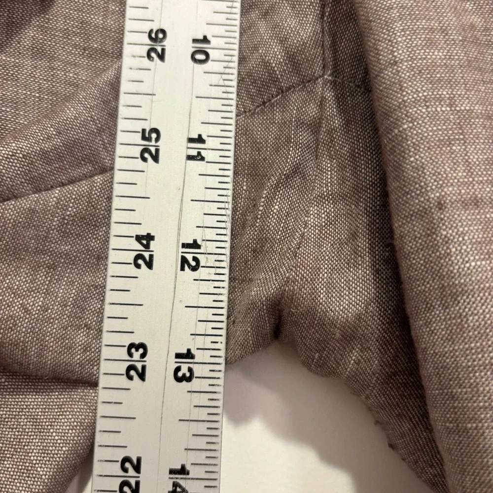 Banana Republic Martin Fit 718 Brown Linen Cotton Trousers Pants Womens 12